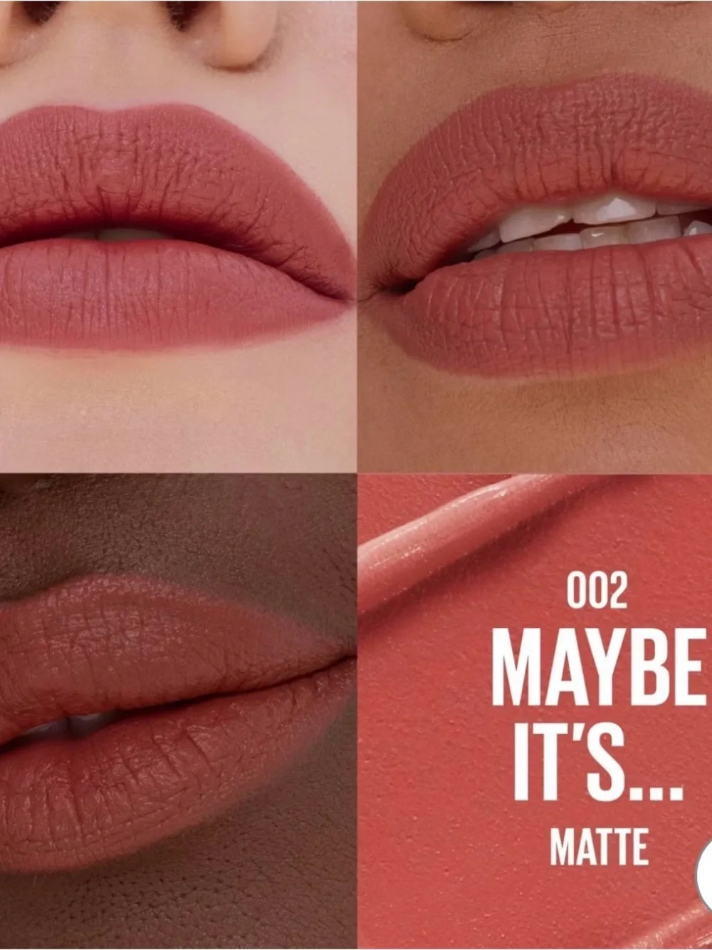 Maybelline Matte Lipstick 002 Warm Rose